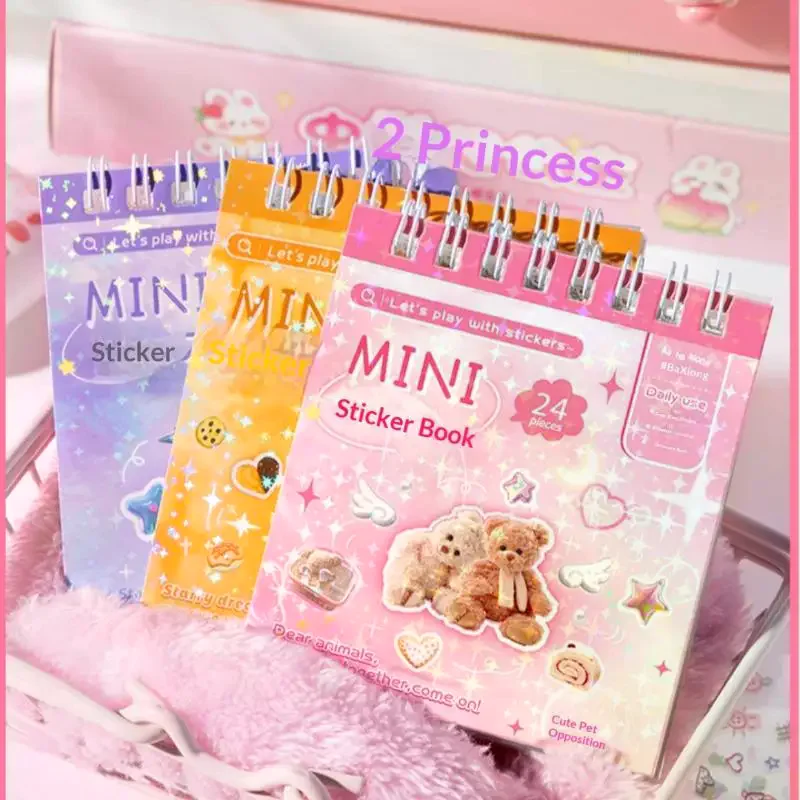 24Pcs/pack DIY Scrapbook Supplies Kawaii Journaling Collage Sticker Book High Beauty Cute Diary Decoration Decals Crafts