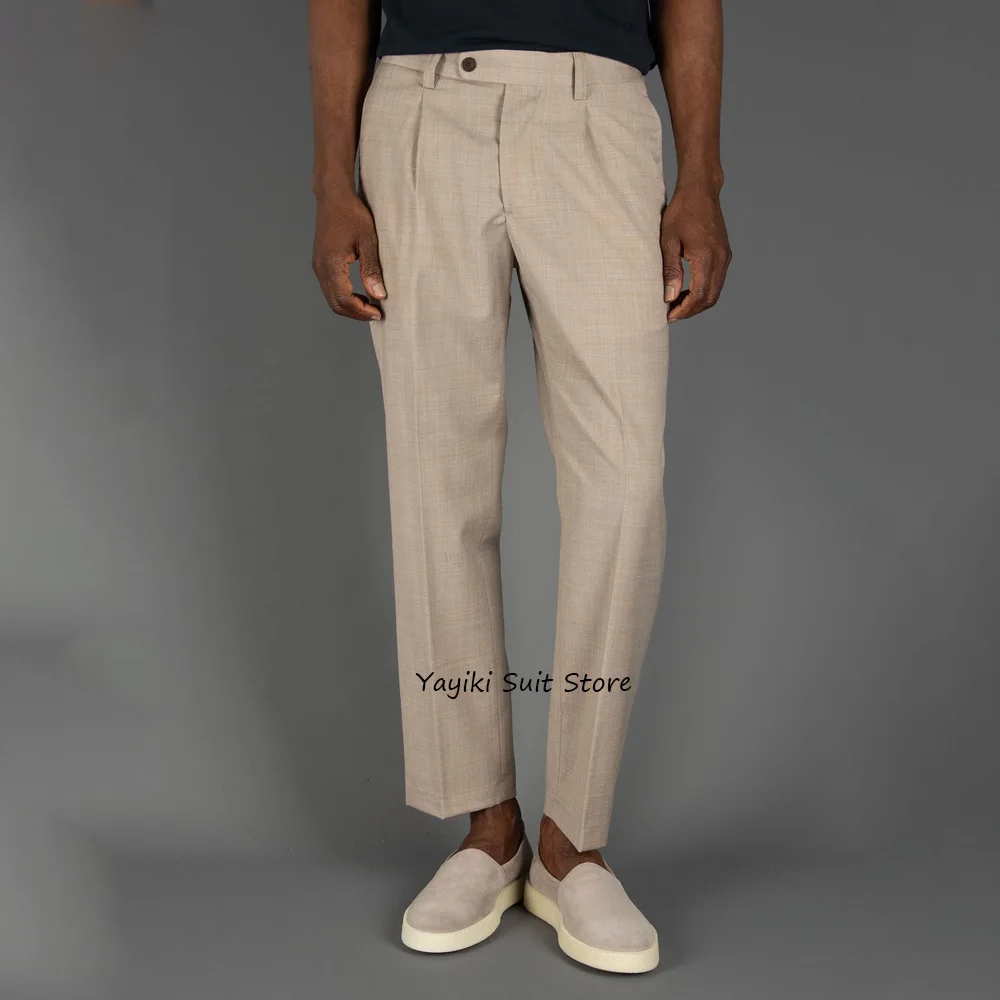 

Work Trousers Straight Pants for Man Business Casual Classic Men's Pants Solid Color Polyester Fiber Trouser Tailoring Clothing