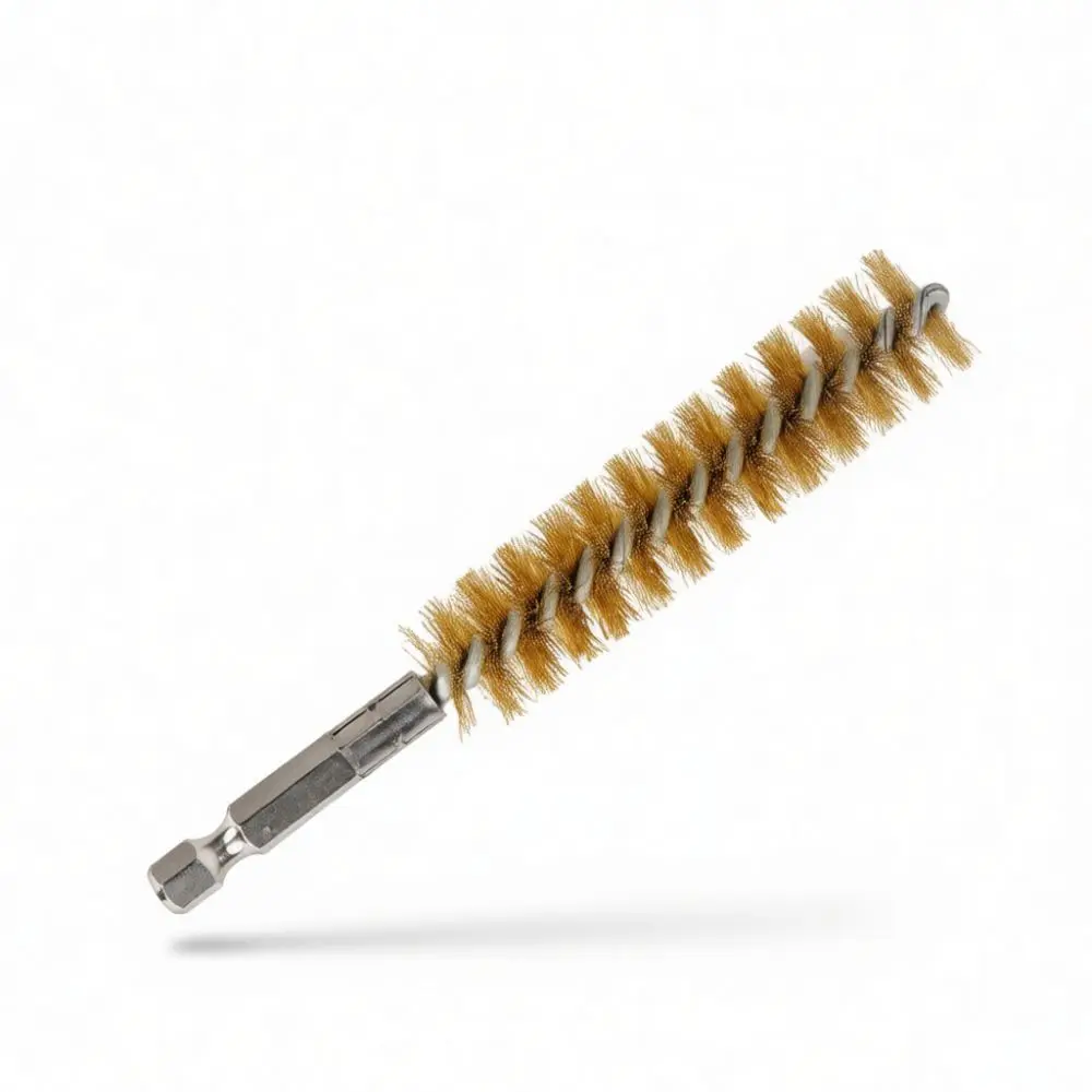 Drill Powered Stainless Steel Wire Brush Pipe Cleaning Tool Hex Shank Industrial Deburring Rust Removal Grinding Bits