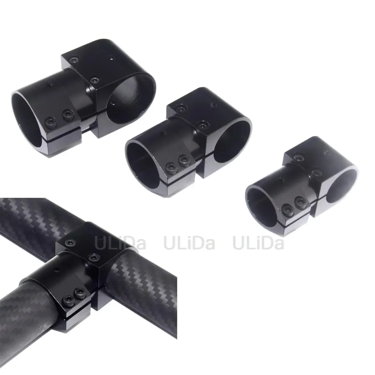 Joint en T en aluminium pour train d'atterrissage à trois voies, partenaires de tube en carbone pour la protection des plantes, importateur UAV, quadrirotor FPV, 16mm, 20mm, 25mm, 30mm, 40mm