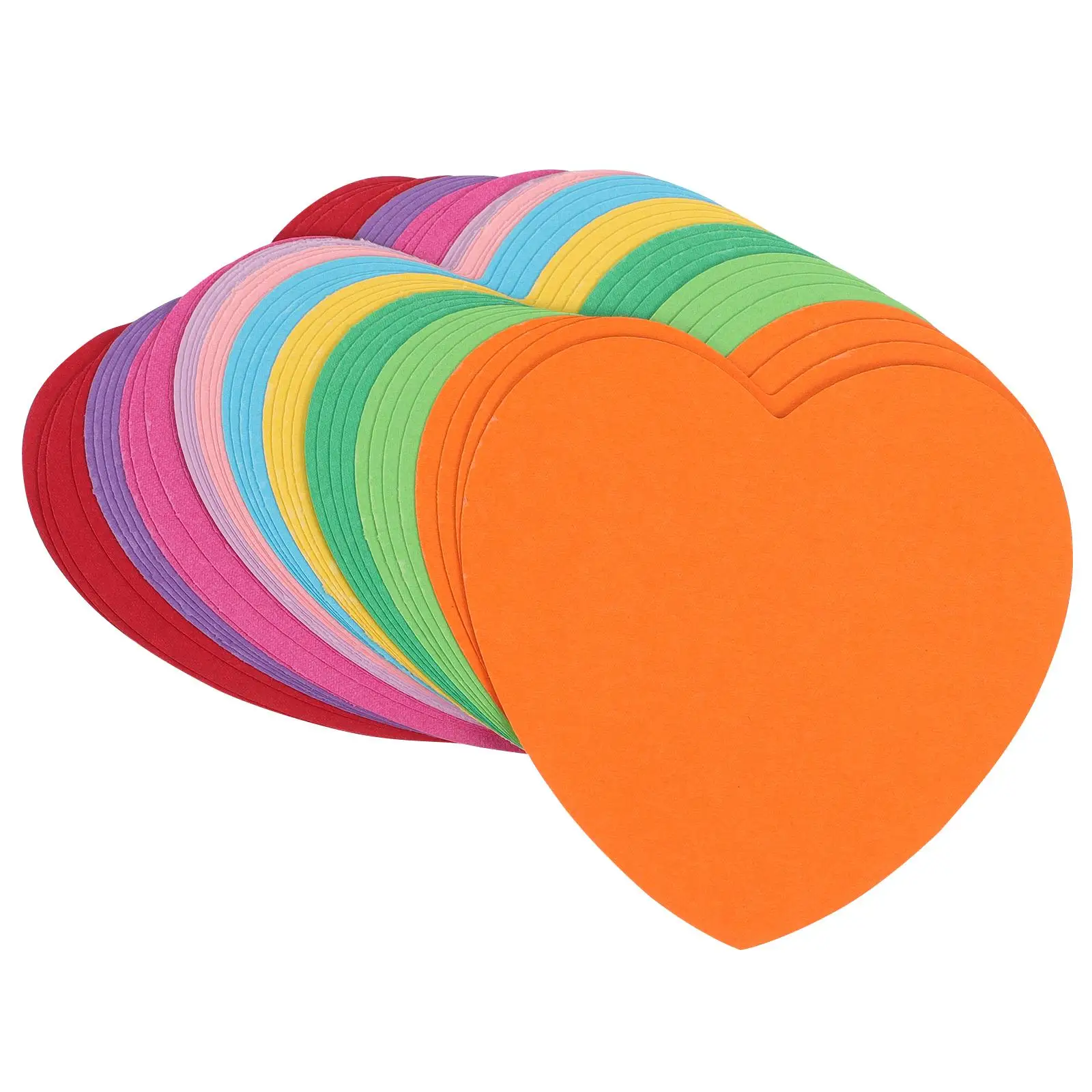 

Cute Color Cardboard Heart Stickers Carpet Office Self-stick Note Pads Stationery
