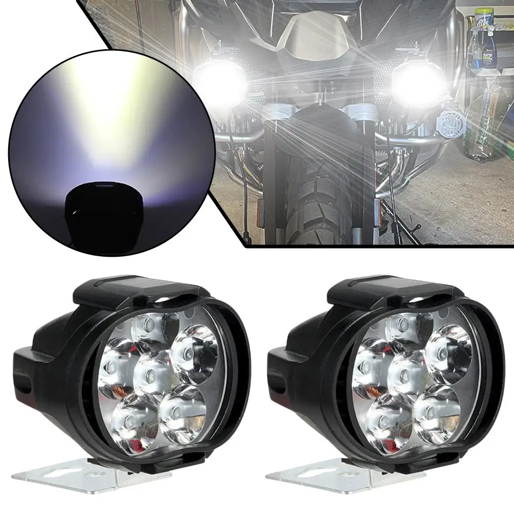 

Фара мотоцикла, точечные светильники, яркие, водонепроницаемые, противотуманные, рабочие лампы, лампы для скутера, светодиодные 6, прожекторы с Auxi S4J7