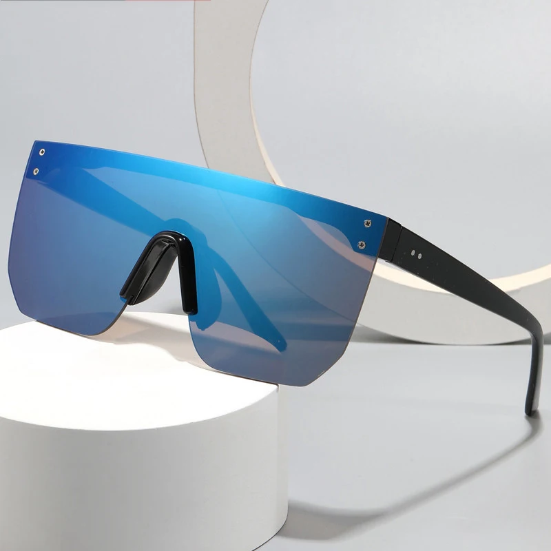 Rahmenlose Brille, integrierte Schutzbrille, Fahrrad-Sonnenbrille, UV-beständig, modisch, vielseitiger Stil für Damen und Herren 9399