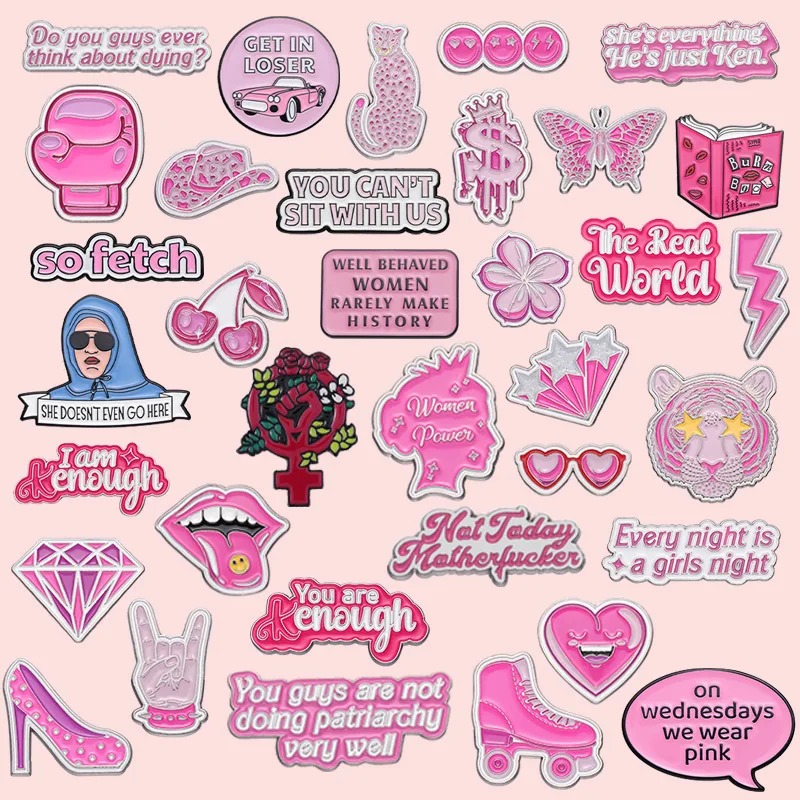 لطيف الوردي سلسلة دبابيس الأصالة شخصية الكرتون شارة بدبابيس الملابس التلبيب حقيبة مجوهرات اكسسوارات الديكور الهدايا #2