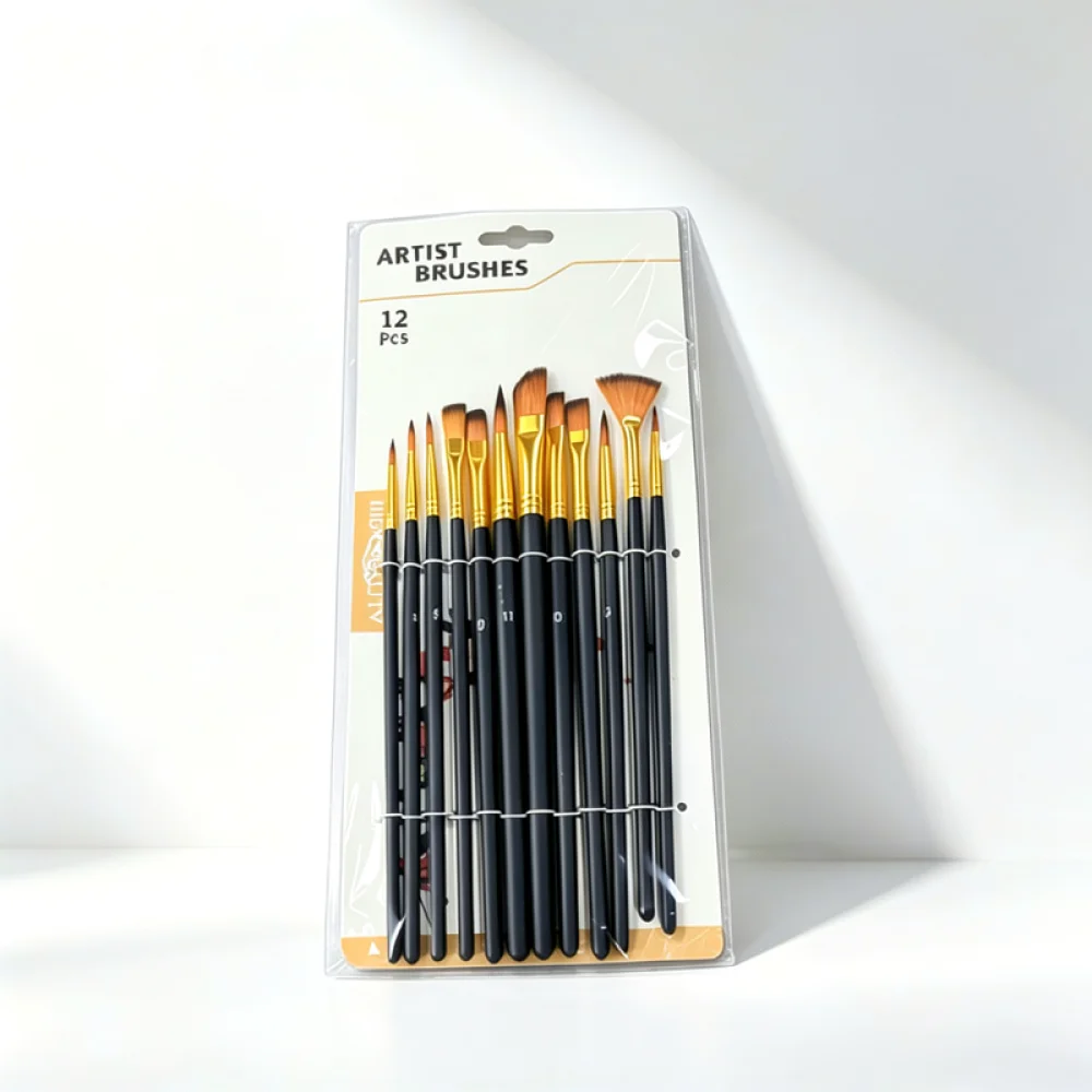 Nylon Hair Artist Paint Brush Set For Watercolor Acrylic Oil Painting Professional Fine Detail Drafting Craft Drawing Tool