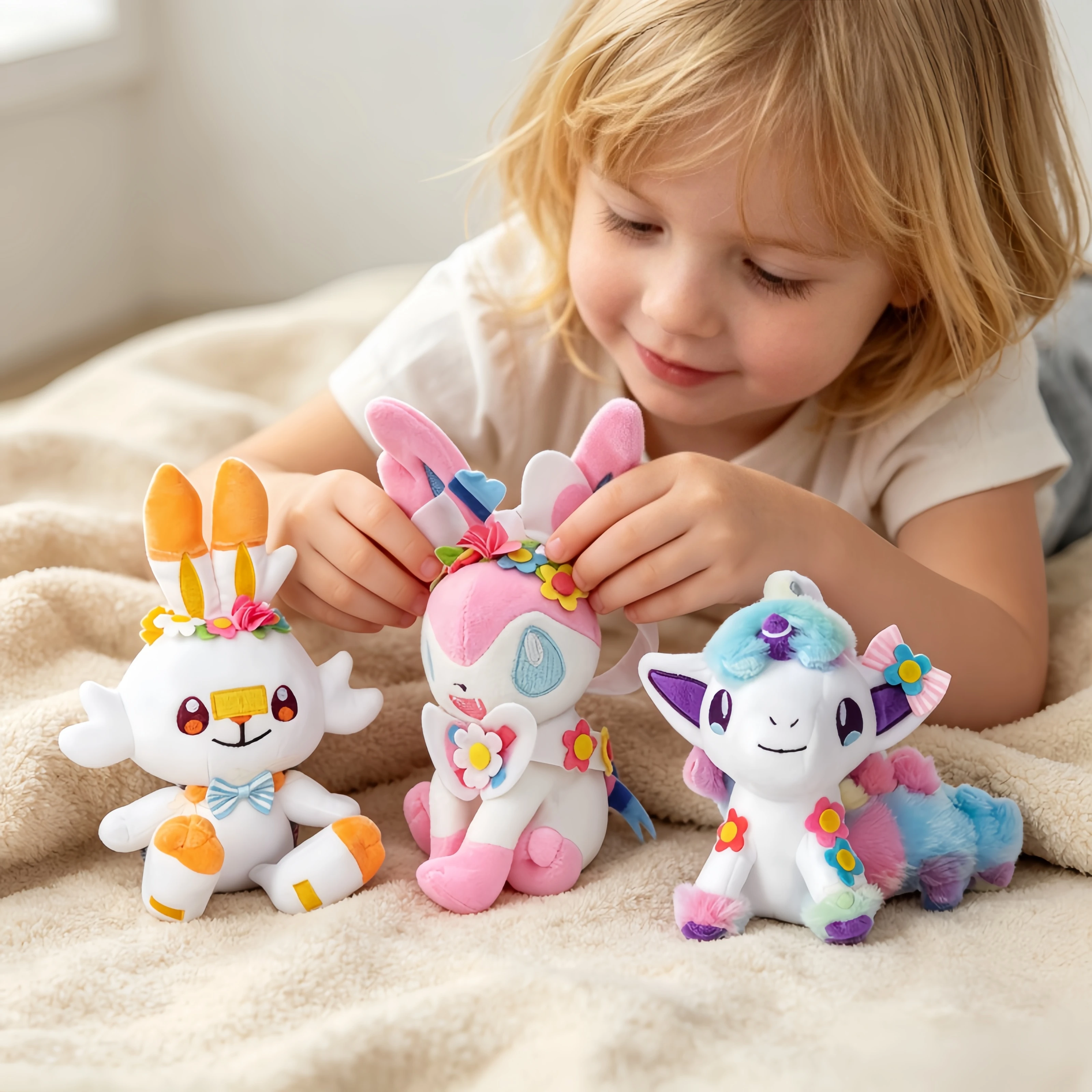 brinquedos-de-pelucia-pokemon-sylveon-ponyta-eevee-scorbunny-boneca-de-pelucia-kawaii-da-serie-de-pascoa-colecao-de-hobbies-anime-presentes