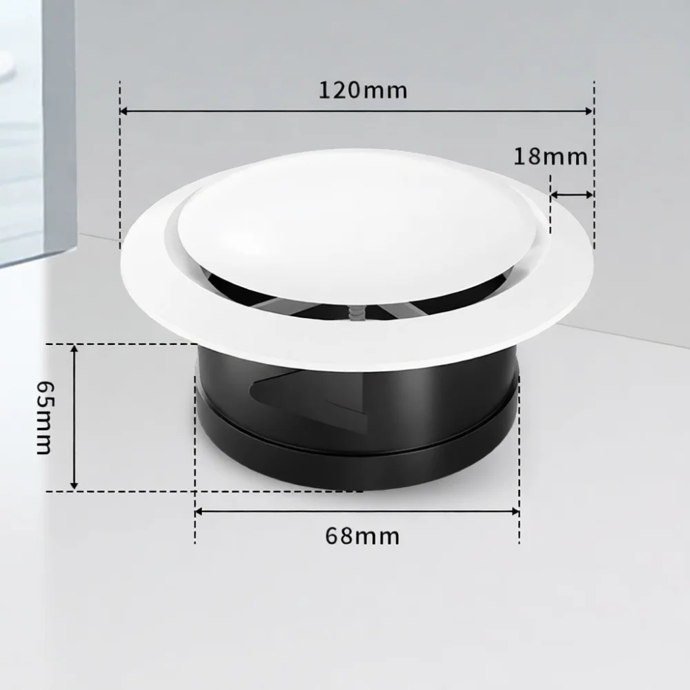 Circular Ventilation Grille Adjustable Louvre Air Outlet For Exhaust Fan Ducting Home Improvement Air Circulation System