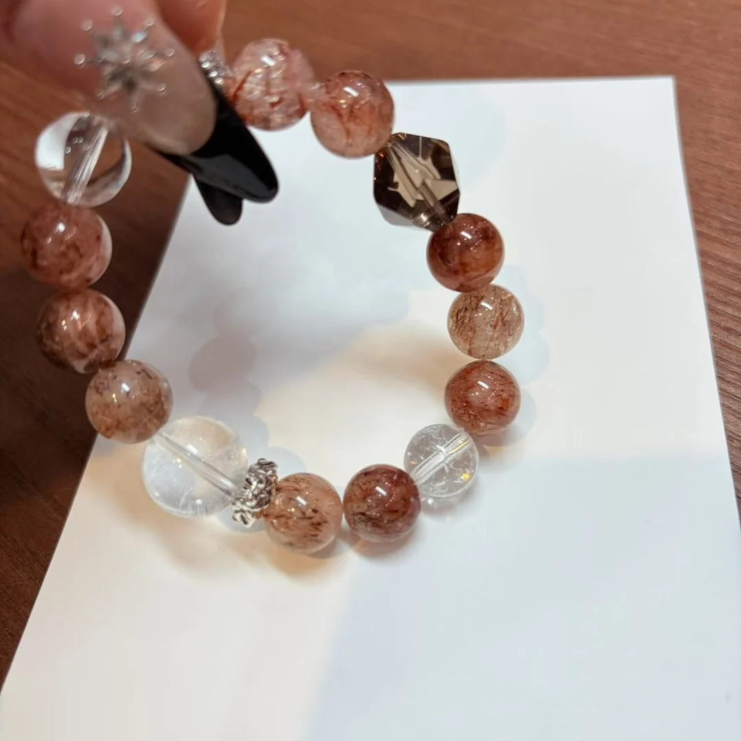 

Natural Huangasai Crystal Bracelet Men's and Women's Light Luxury Fashion Bracelet Original Design