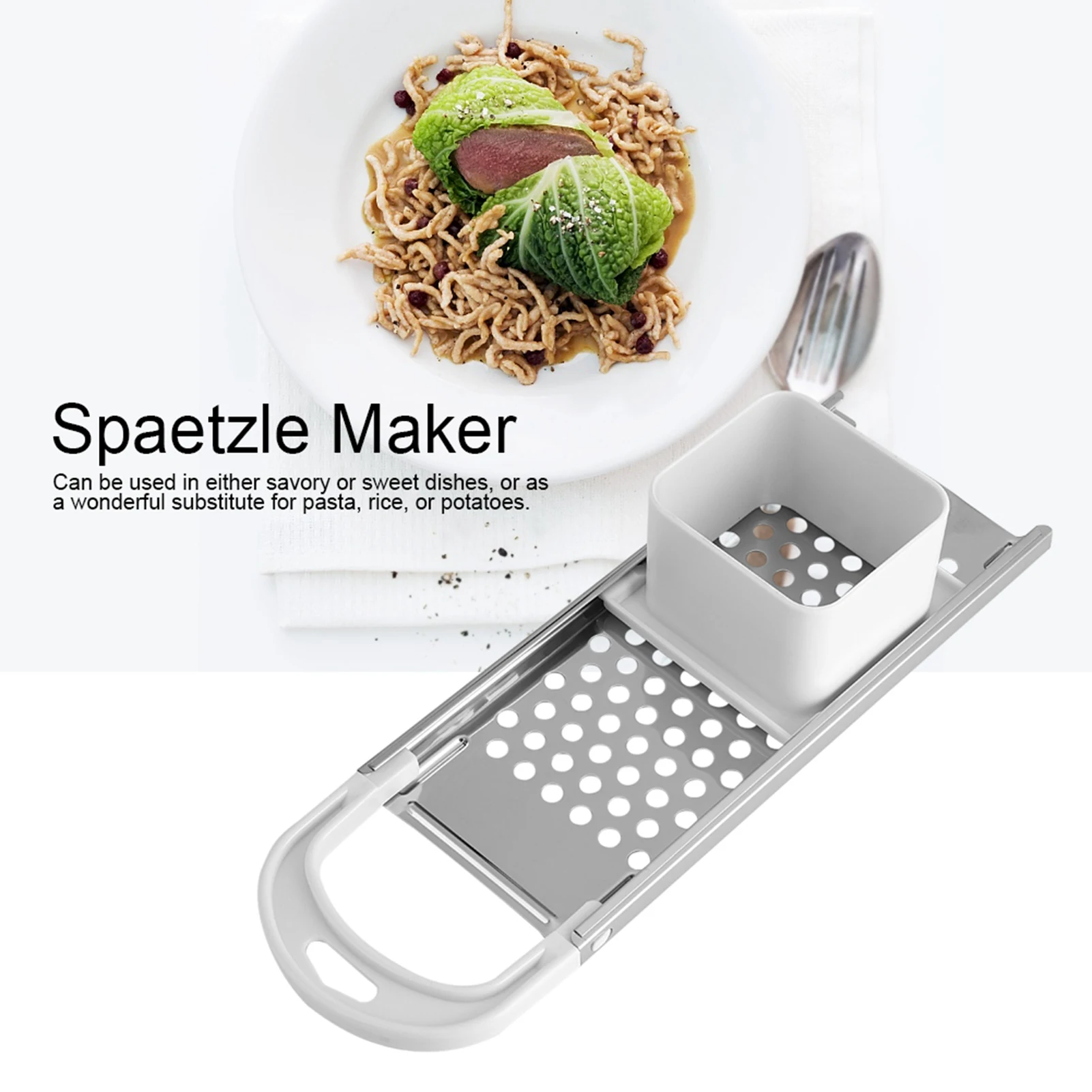 

Egg Doughnut Maker, Stainless Steel Doughnut Maker, Kitchen Blade Spaetzle Noodle Dumpling Maker Pasta Cooking Tool