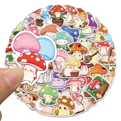 10/30/50PCS New Ins Style Cute Mushroom Stickers Cartoon Stationery Stickers Ipad Luggage Helmet Guitar Wall Sticker Decoration