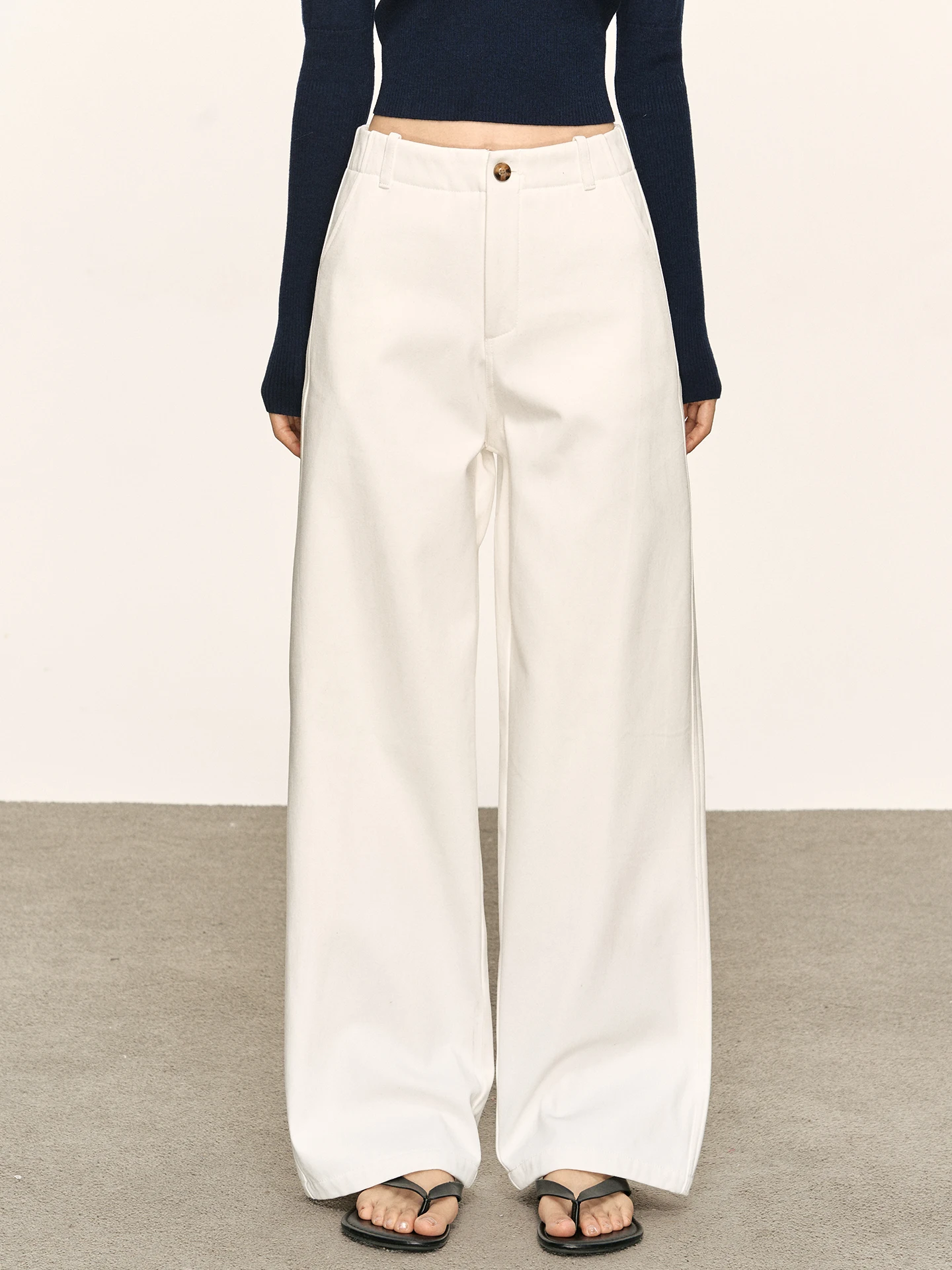 

Anna Aneae High Waist Wide Leg Long Casual Pants Women's Loose Fit Low Waist Slimming Straight Leg Jeans for Spring