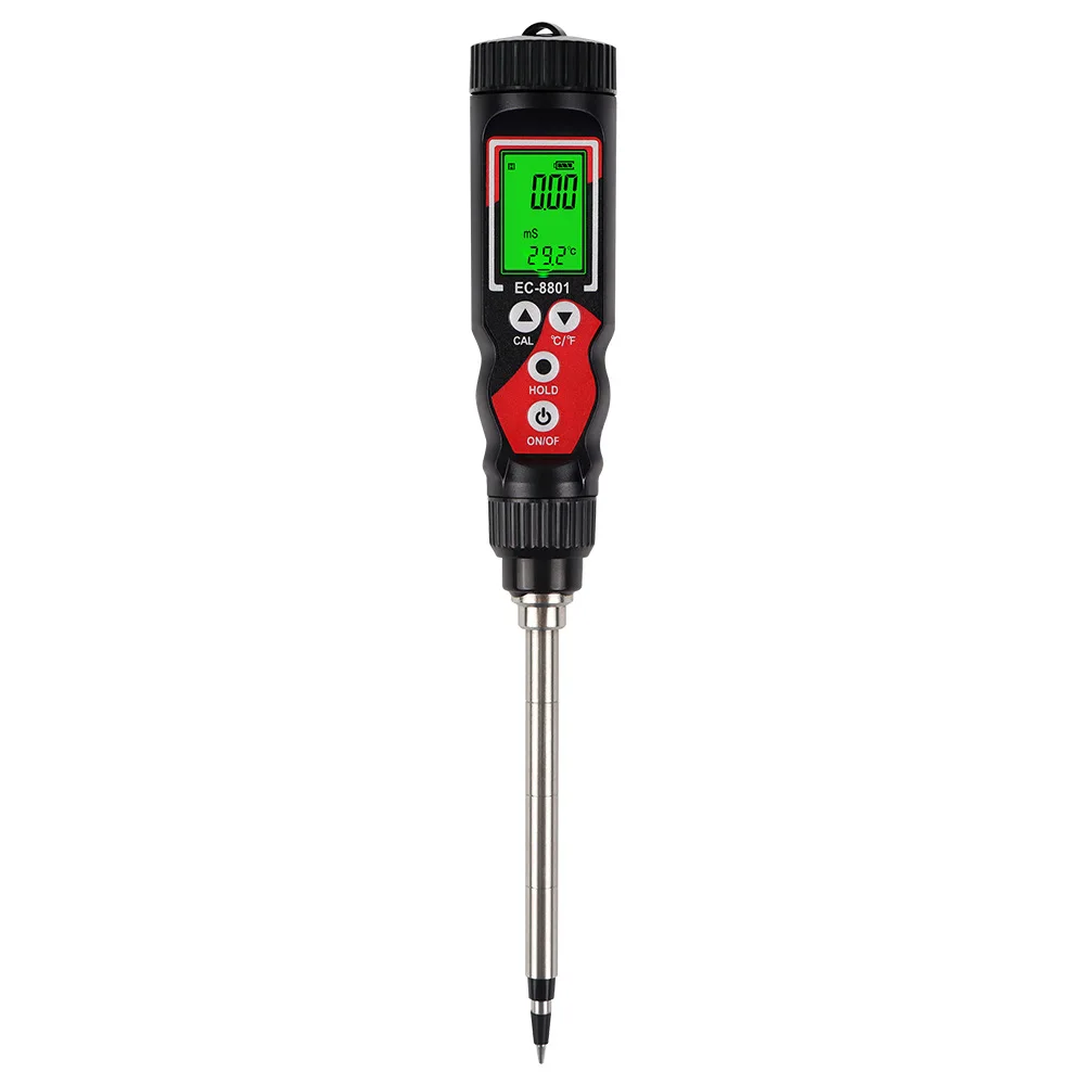 Soil Detector, Agricultural Digital Ec Salt Meter, High-Precision Greenhouse Planting Hydroponic Ec Conductivity Tester