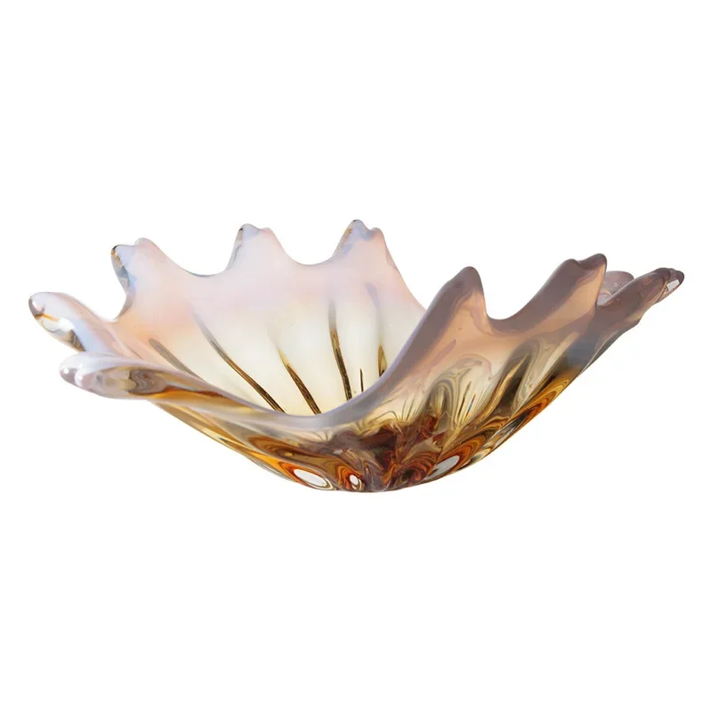 Living room coffee table desktop high-end light luxury household crystal glass, special-shaped snack sugar, fruit decorative