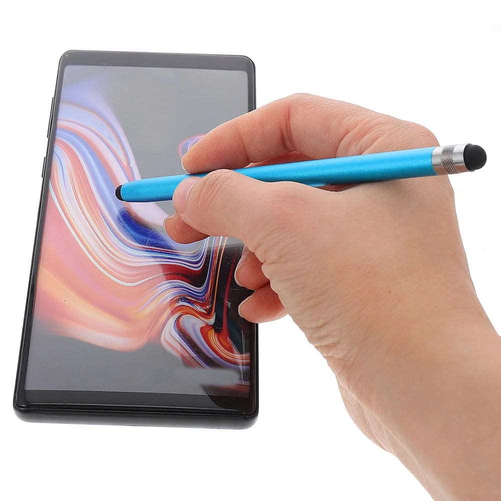 

4Pcs Touch Screen Pen with Double Sides Rubber Tip Magnesium Aluminum Alloy Body Sandblasted Anodized Stylus for Drawing Writing