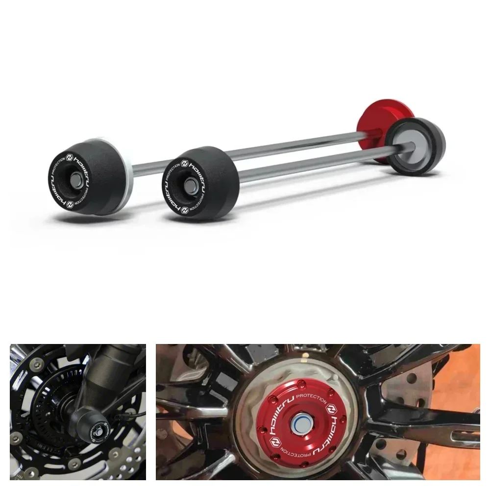 For Ducati Multistrada 1200 1200S 1260 1260S V4 Pikes Peak 2010-2025 Motorcycle Wheel Protector Rear Front Axle Fork Crash Slide