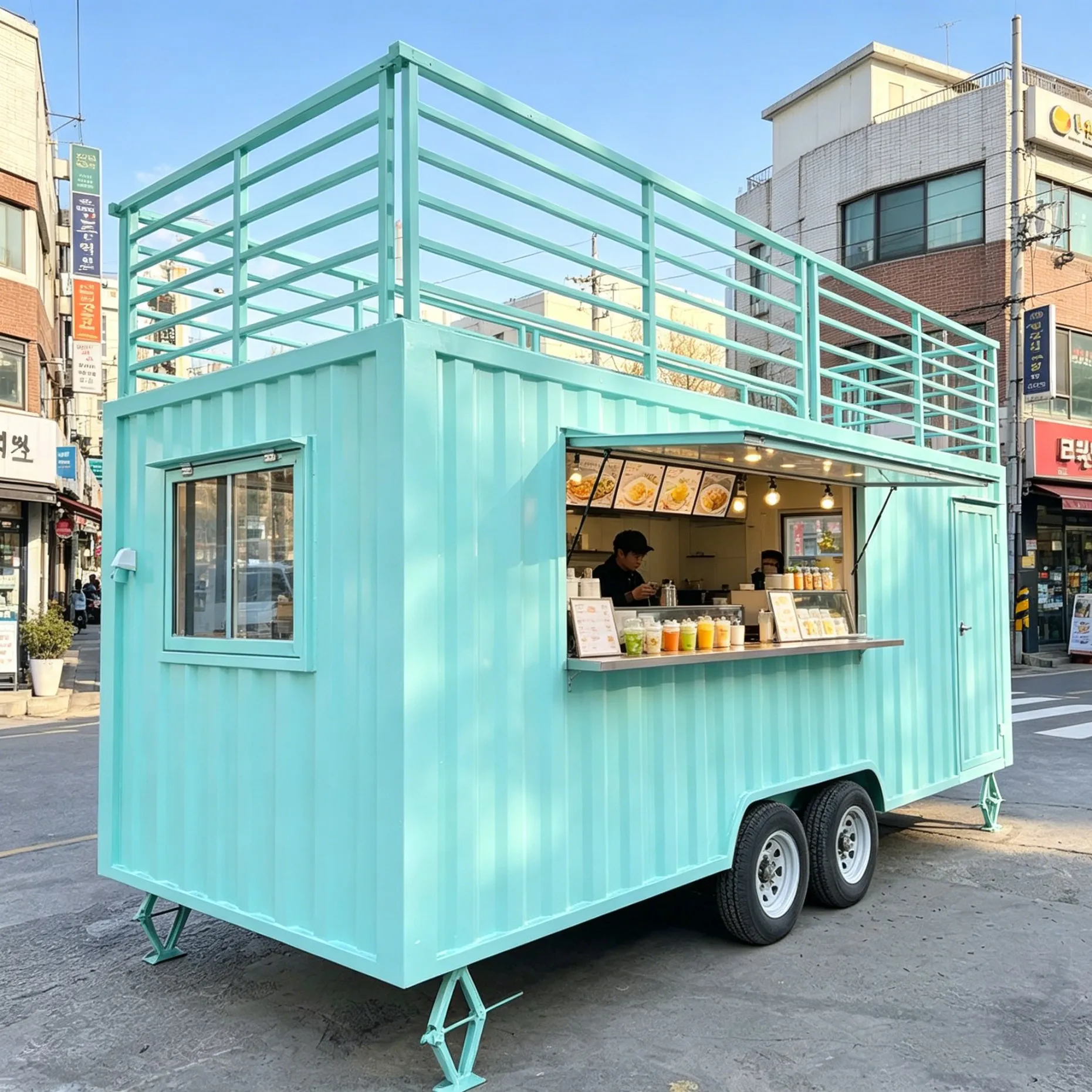 Most Popular Steel Frame Structure Coffee Shop Container Bar Restaurant 40FT Prefabricated