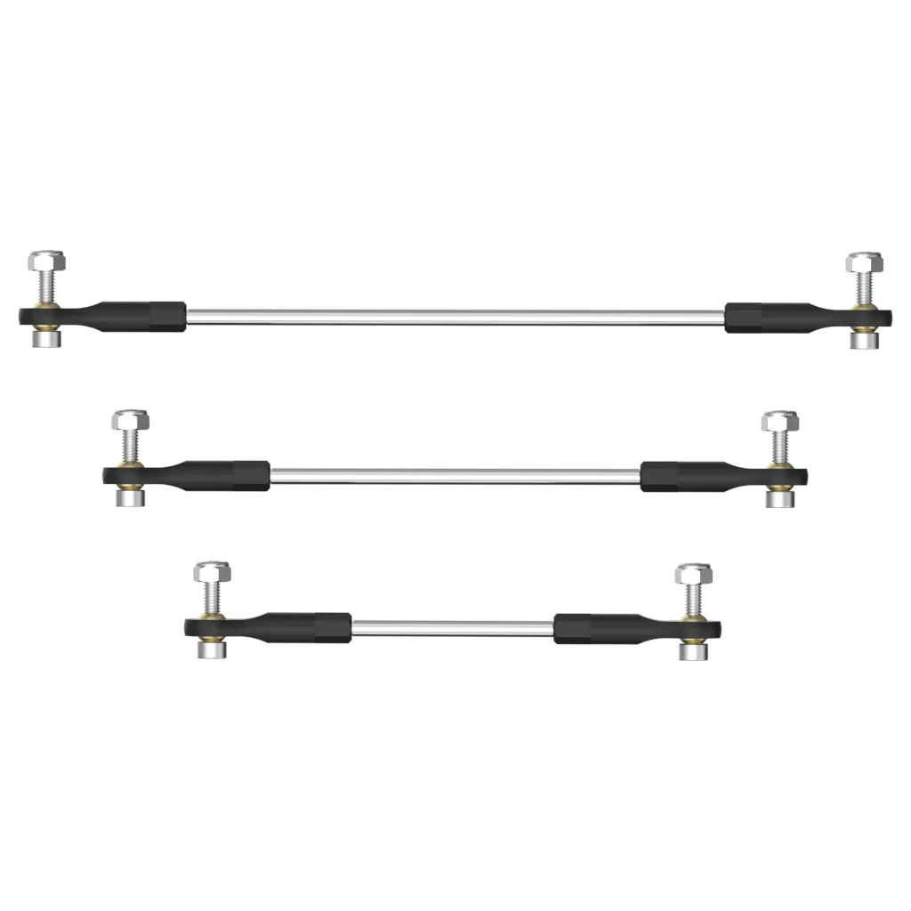 مشبك رأس كروي بلاستيكي M2.5 + قضيب ربط معدني L25-300mm مع صامولة لولبية - مجموعة قضيب ربط كروي قابل للتعديل لنماذج RC