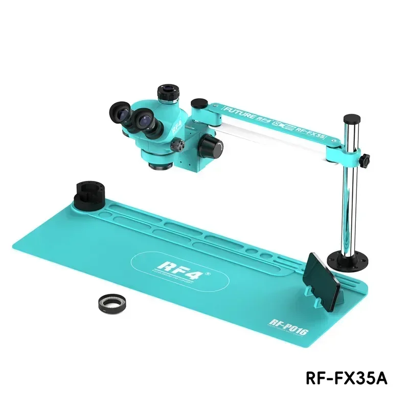 NEW RF4 RF-FX35A 7-50x Triocular Microscope for Mobile Phone Maintenance with Large Base Welding Repair Microscope