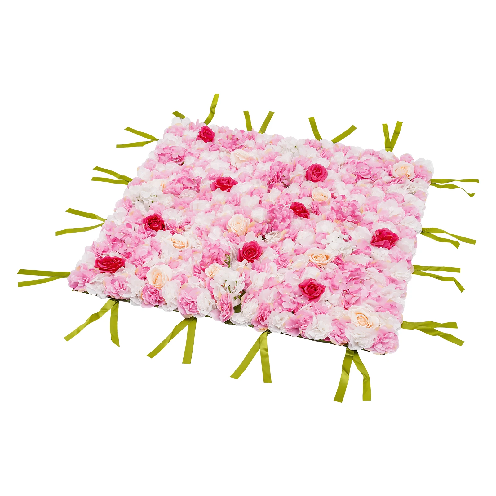 Panel Dinding Bunga Buatan, Matras Dinding Bunga, Panel Bunga Mawar Sutra, Latar Belakang Dinding Bunga Buatan untuk Pernikahan