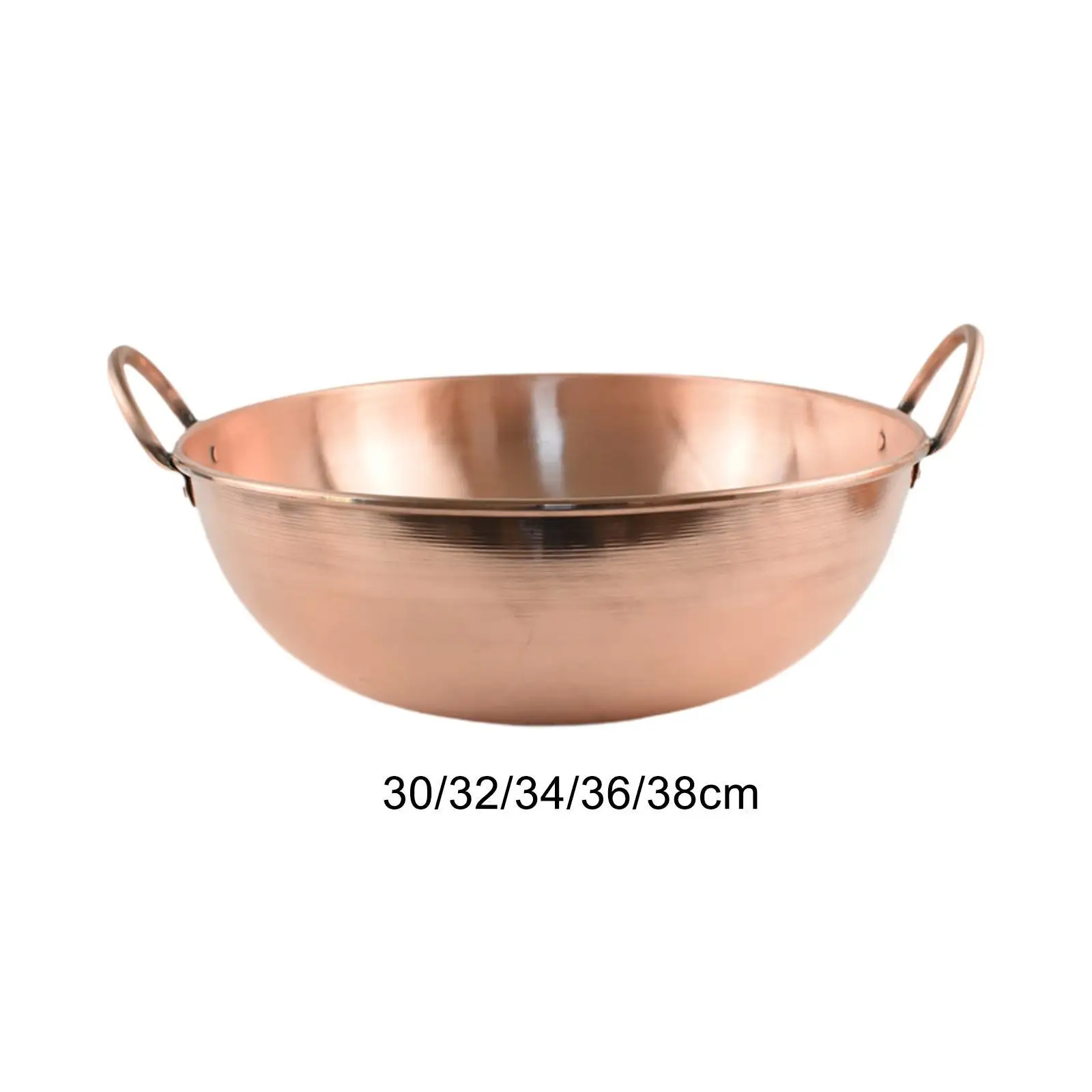 Copper Cookware Thick with Double Handles Copper Pot for Picnics Hiking Home