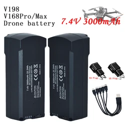 Original 7.4V 3000mAh Lipo Battery V198 8K drone battery, suitable for V198 MAX PRO RC quadcopter spare battery accessories