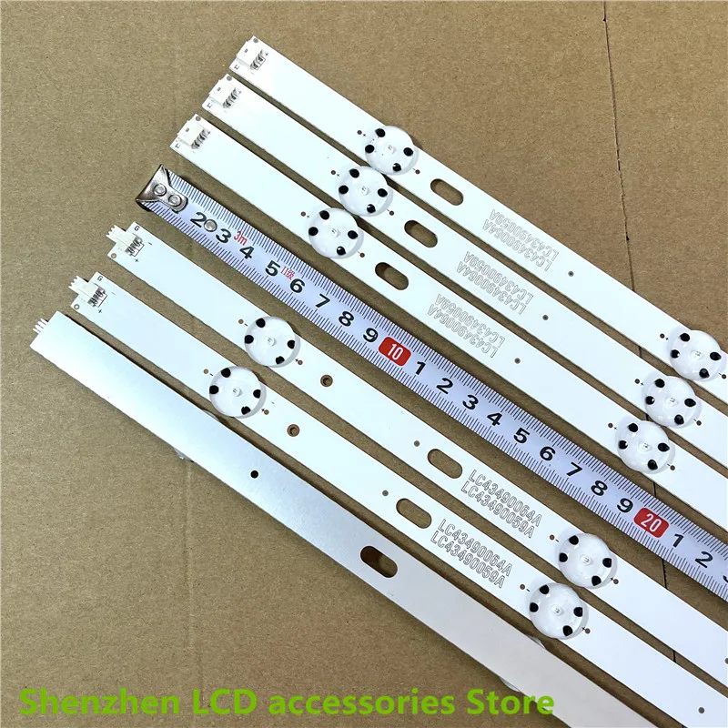 LED Backlight strip for 43UJ635V 43UK6300PLB 43UJ651V 43UJ634V 43UJ630V 43UJ561V 43UJ655V LC43490059A LC43490058A