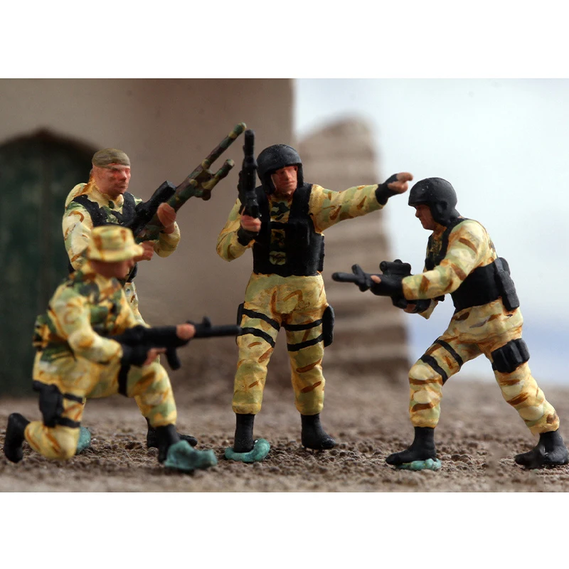 

1:72 Scale Resin Material US Special Forces Somalia 1993 Soldiers 4 Suitable For Tank Scenes Collectible Decorative Display