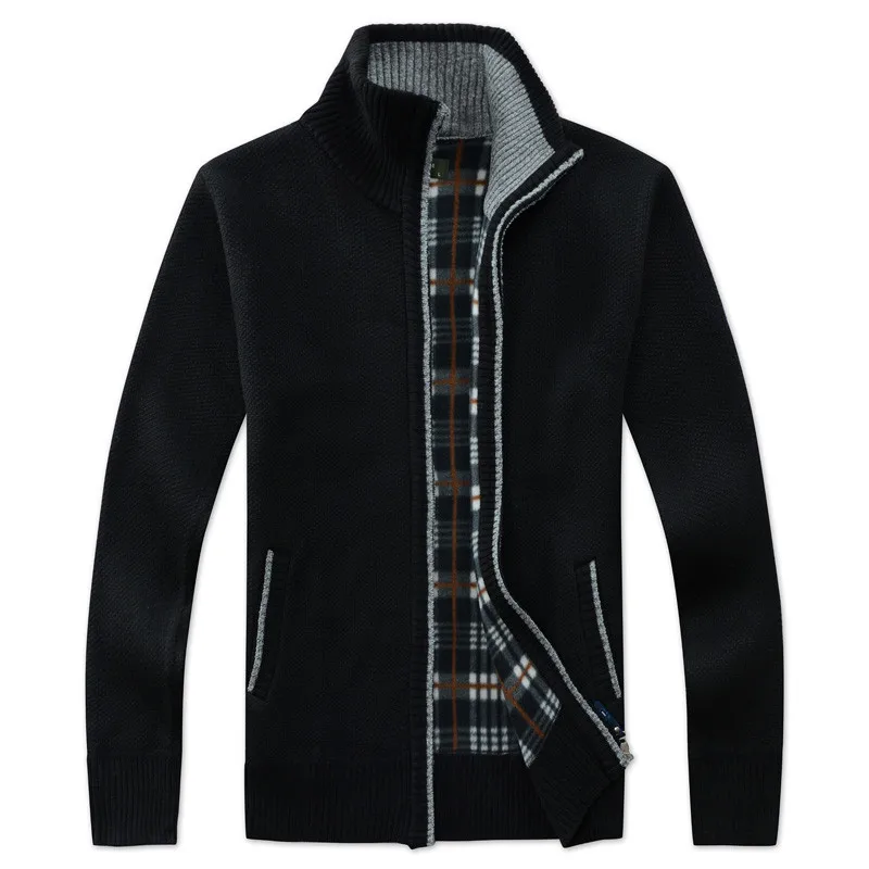 2026 Men's Business Casual Cardigan Spring Thick Knitted Cardigans Winter Warm Zipper Golf Sport Outerwear Knitwear Sweater Coat