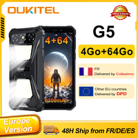 Oukitel G5 Dual Camping Lights 4G Rugged Smartphone 16GB(4+12) 64GB 6300mAh 13MP 6.0 inch HD Cellphones