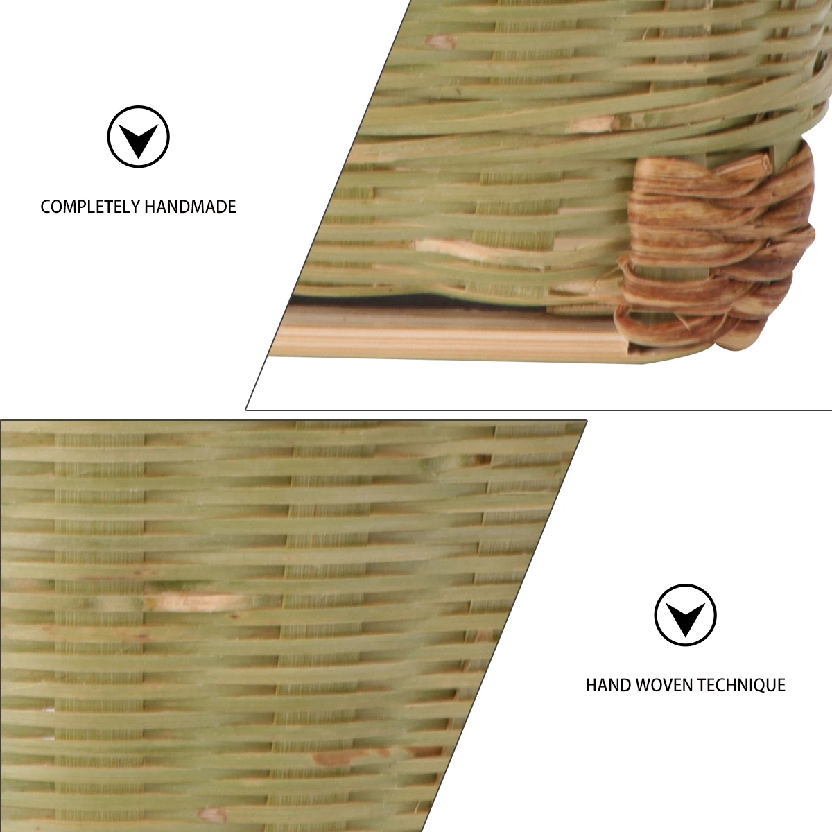

Bamboo Storage Box Compact Woven Container Basket Desktop Mutl-purpose Stationery Weaving Case Mini Baskets