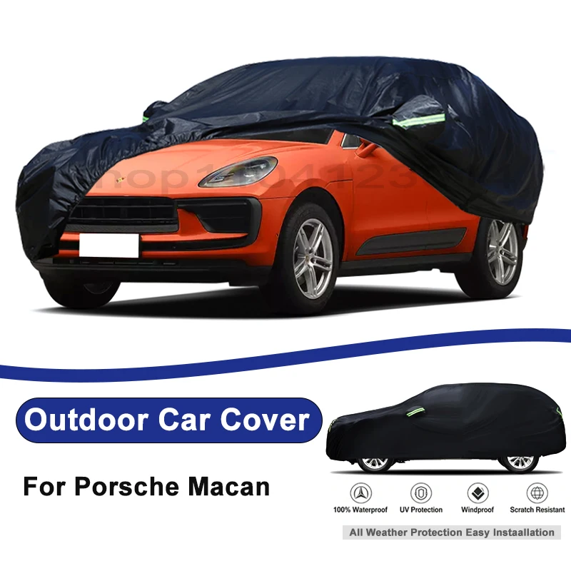 For Porsche Macan  Full Car Outdoor Cover Waterproof Dustproof UV Resistant Sunshade Vehicle Exterior Protector