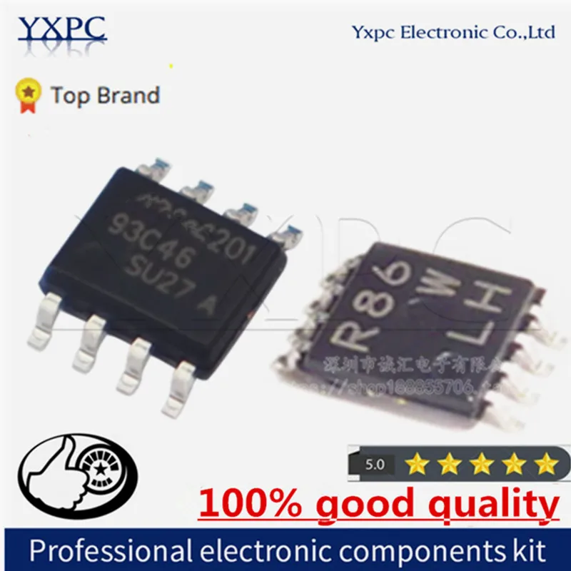 10pcs 93C46 93C56 93C66 93C86 93C46 R46 93C56 R56 93C66 R66 93C76 R76 93C86 R86 BR93L46RFVM BR93L56RFVM BR93L66RFVM BR93L86RFVM