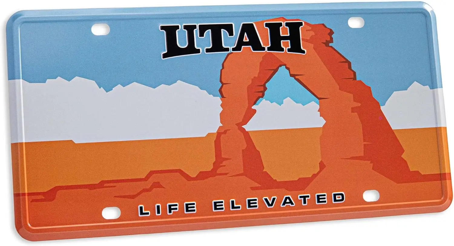 Pickwicks Blank Utah Arches License Plate – Heavy Duty Embossed Aluminum sign Aluminum – Arches National Park Design – Decorativ