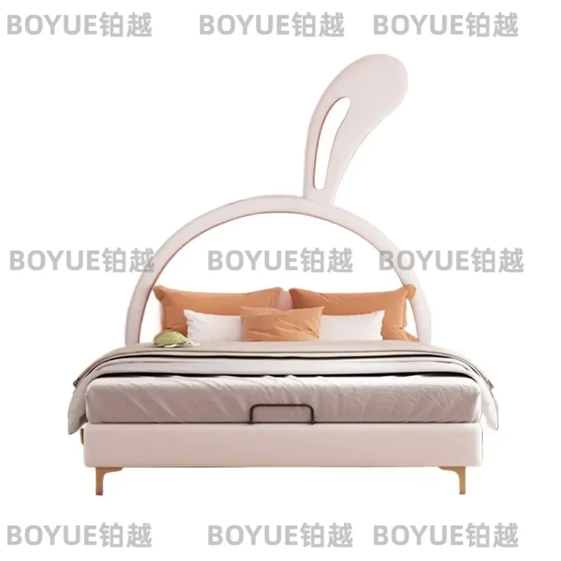 Modern Cream Shell Kids Bed Comfortable Princess Style for Master Bedroom Hotel Use Simple Fashionable Children Furniture