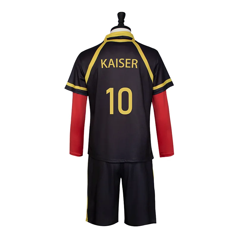 Fato de Cosplay Anime Azul Fechadura Masculina, Munchen Bastardo, Peruca Uniforme Vermelha, Isagi, Ness, Kaiser, Yukimiya, Kunigami, Kurona, Futebol, Futebol