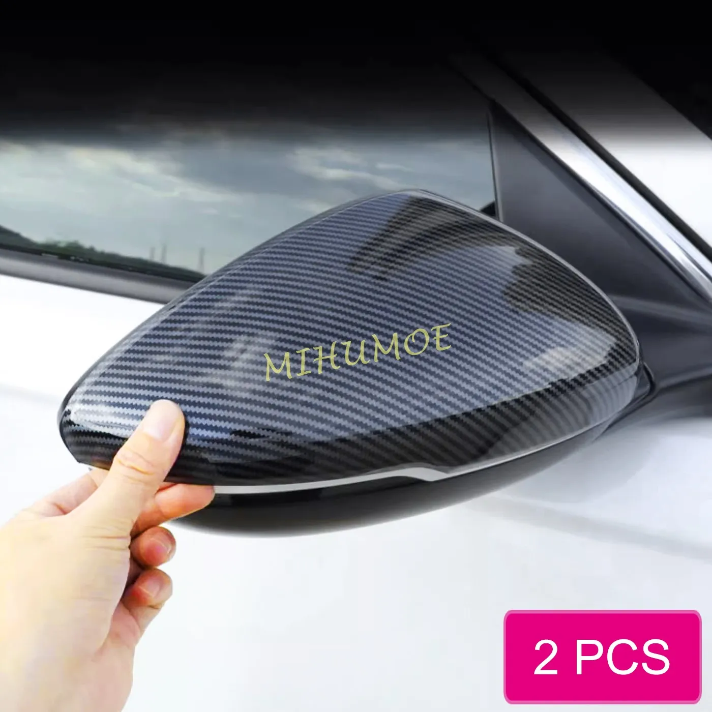 For Honda Accord EX-L/Touring 2018-2024 Carbon Fiber Side Rearview Mirror Cover Overlay w/ Turn Signal