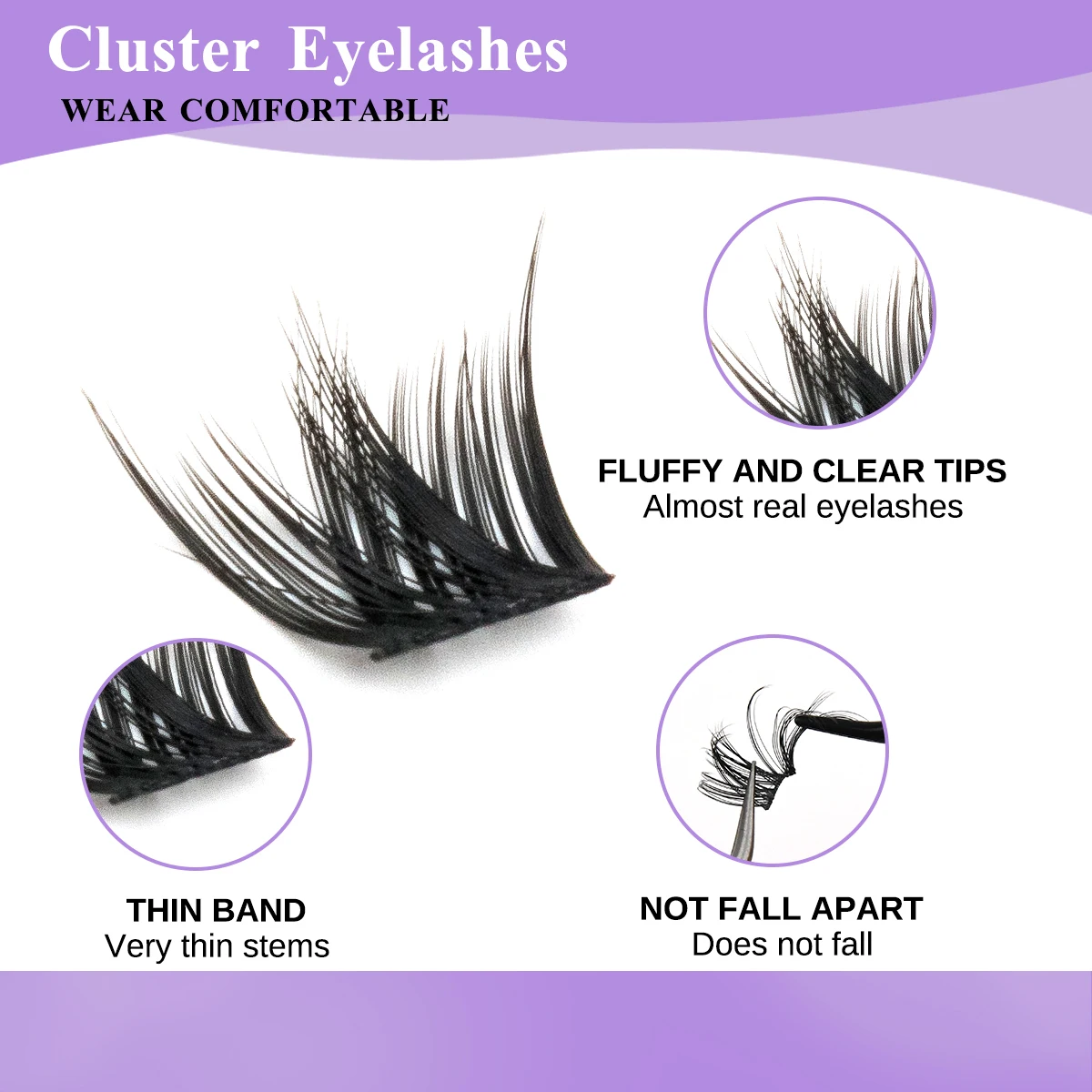 ARTSTAR Wimpern-Cluster-Set Wimpernverlängerungs-Kit mit Einzelwimpern 8-16mm Komplettset Inklusive Wimpernkleber und Versiegelung für Zuhause