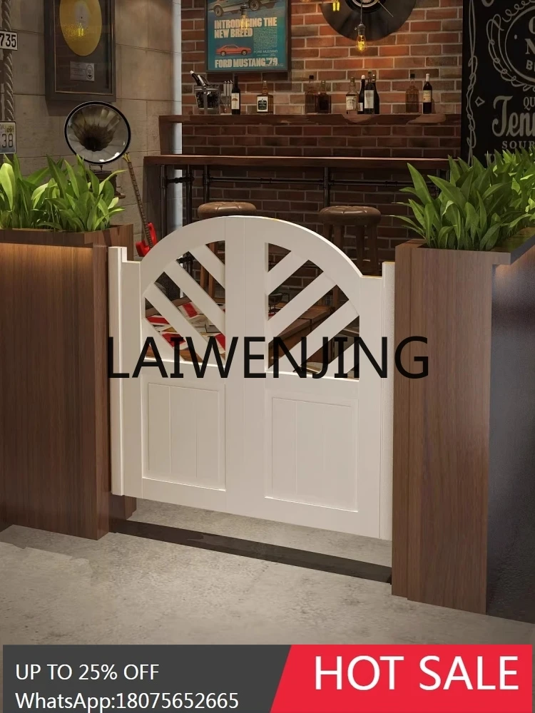 Simple Modern Waist Door Double Open Denim Solid Wood Indoor Kitchen Partition Door