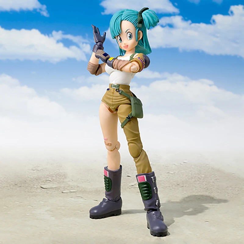 Shf Anime Dragon Ball Bulma Figures PVC Movable Collection Doll 14cm Beautiful Girl Bulma Action Figure Model Toy Birthday Gifts