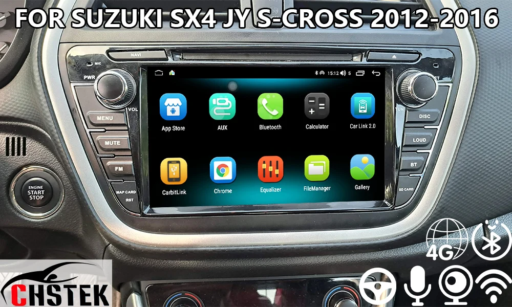 CHSTEK Wireless Carplay For Suzuki SX4 JY S-Cross 2012-2016 4G GPS WIFI Handsfree Swap Multimedia Bluetooth Vedio Android System