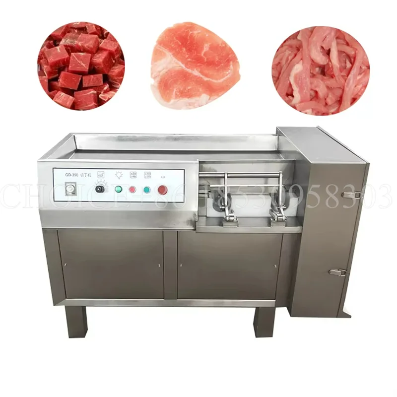 Automatic Electric Frozen Meat Cutter Machine Beef Goat Fish Head Butcher Meat Cutting Machine In India Commercial Beef Dicer