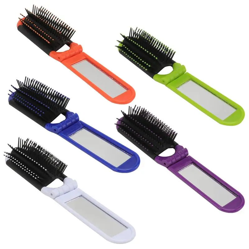 

5Pcs Folding Hair Folding Travel Set Detangling Folding Travel Hair Brush Pocket Size Travel Hair Brushes Mini Hairbrush For