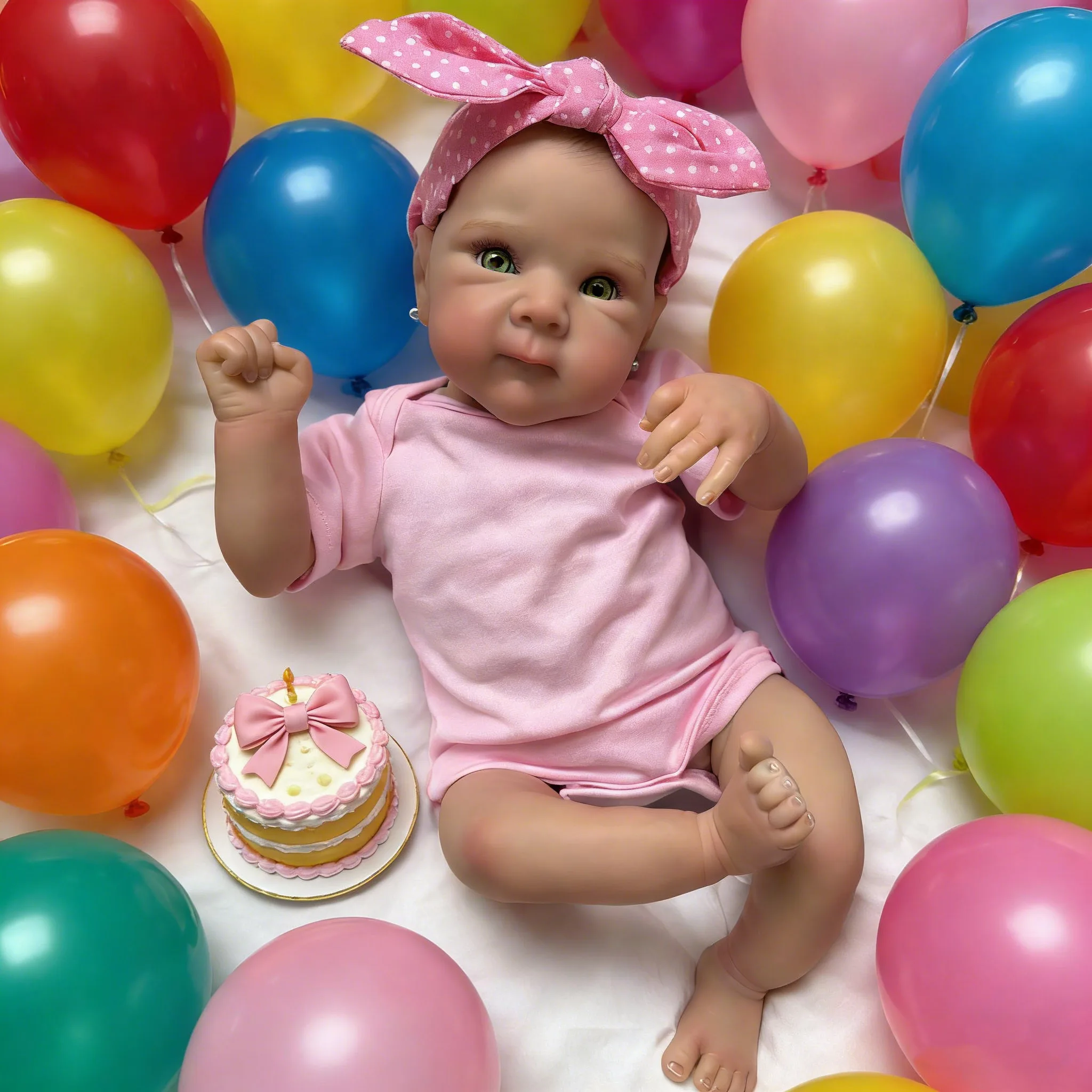 Cuddly Bettie 18 polegadas múltiplas camadas pintura pele 3D com pintura à mão cabelo veias visíveis pano macio corpo boneca reborn realista