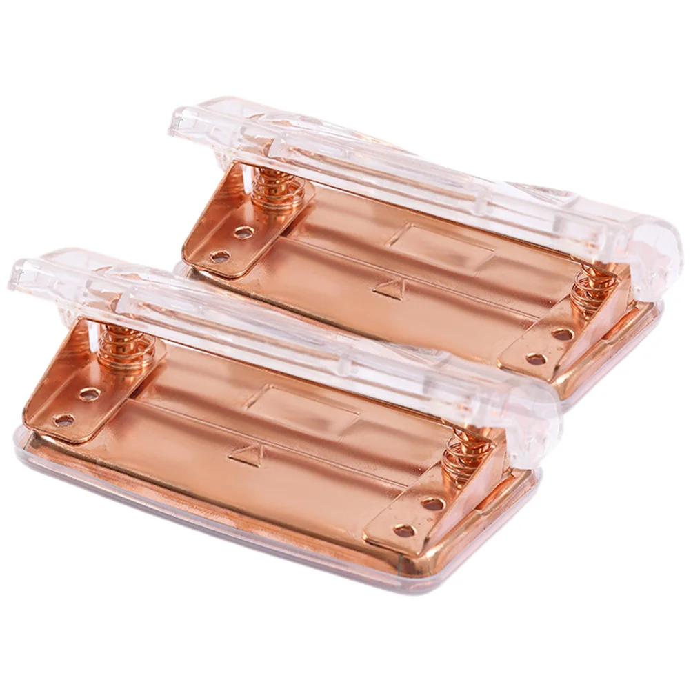 2 قطعة 2 الناخس ل A5 ورقة الثقيلة المعادن ورقة ثقب أداة تخريم المحمولة المدمجة تصميم اثنين ثقب لكمة مجلد الملفات المنظم