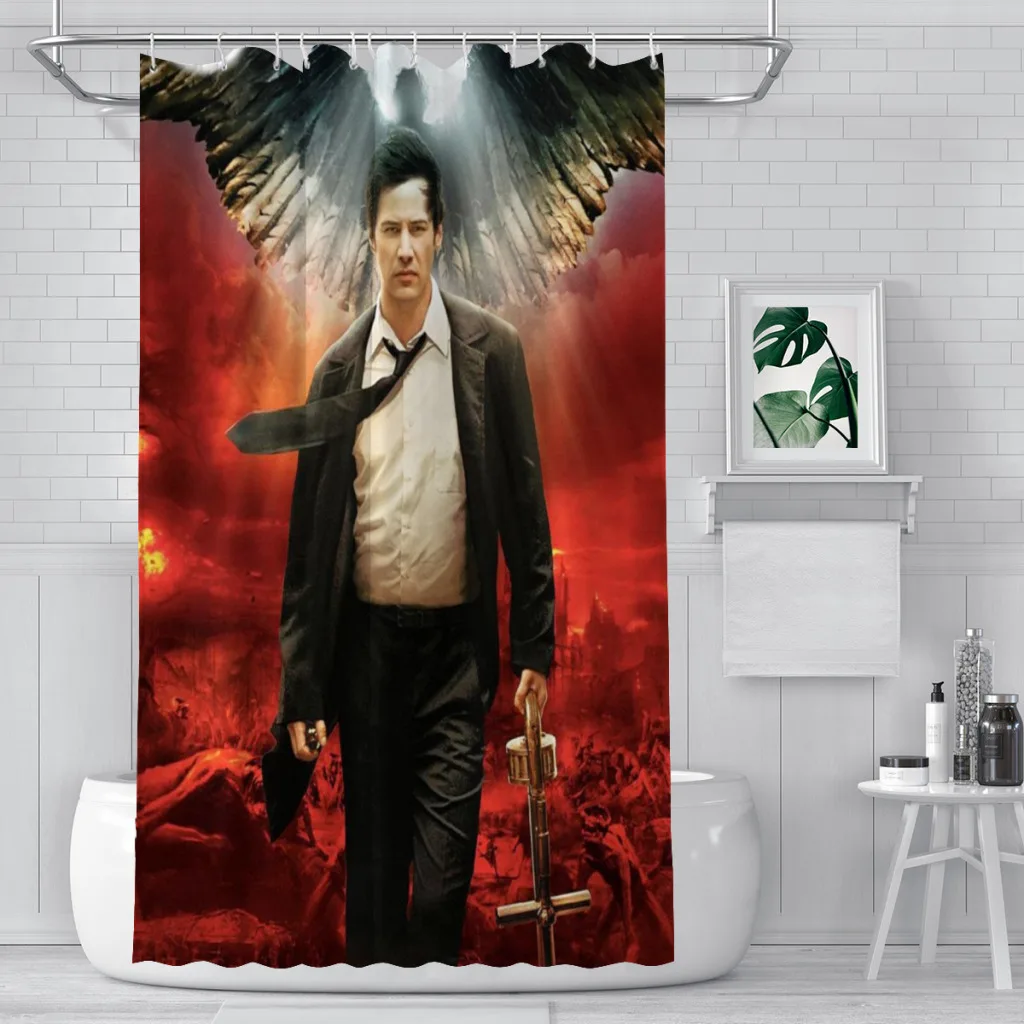 Modern 3D Printing Keanu Reeves Shower Curtain Landscape Bath Curtain With Hooks for Bathroom waterproof scenery