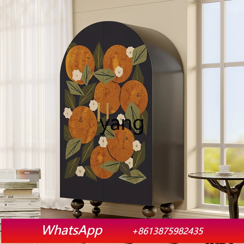 

TGF французский ретро денежный оранжевый парчовый простой шкаф из массива дерева спальня домашний подвесной шкаф