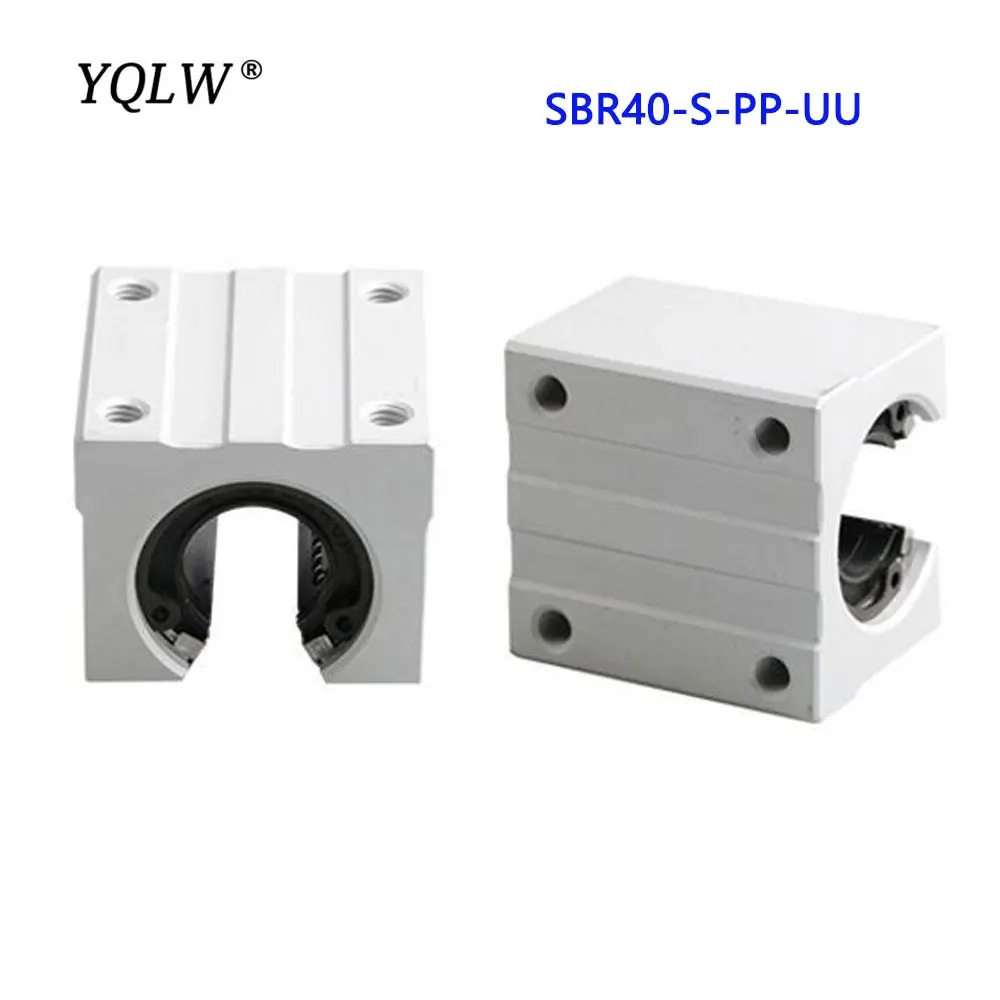 

1 PCS SBR40-S-PP-UU 40MM Metal Slider Linear Guide Bearing Slider Open Bearing Block CNC Parts Slider for Linear Guide