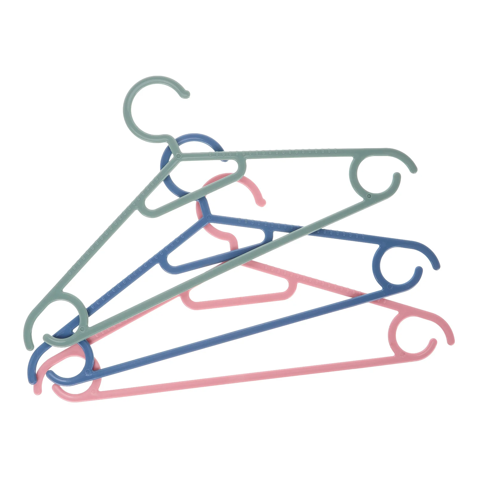 

3Pcs Adult Plastic Clothes Hangers Space Saving Non-Slip Closet Hangers for Balcony Drying Shirts Pants Jackets Dresses
