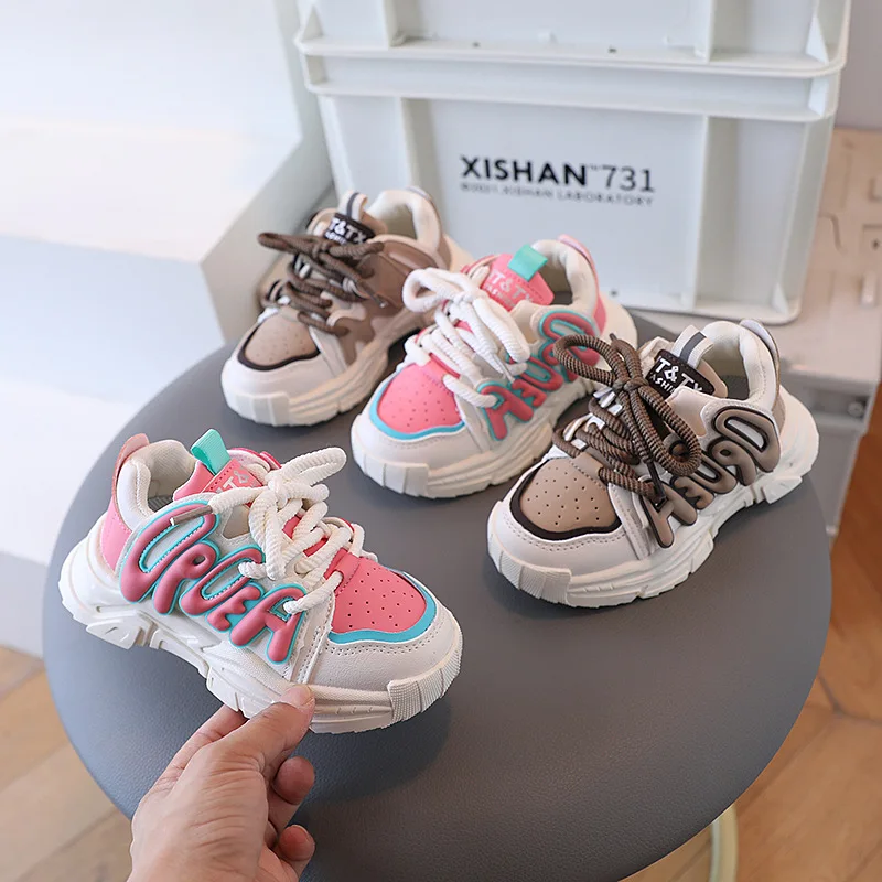 Primavera autunno ragazzi scarpe sportive Mesh traspirante bambini scarpe Casual Sneakers bambina