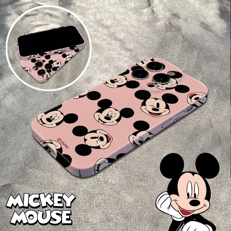 Disney Mickey Mouse Cute Mobile Phone Cases for iPhone 11 12 Pro Max 13 14 15 Promax X XS XR XSmax Plus Hard Cartoon Back Cover